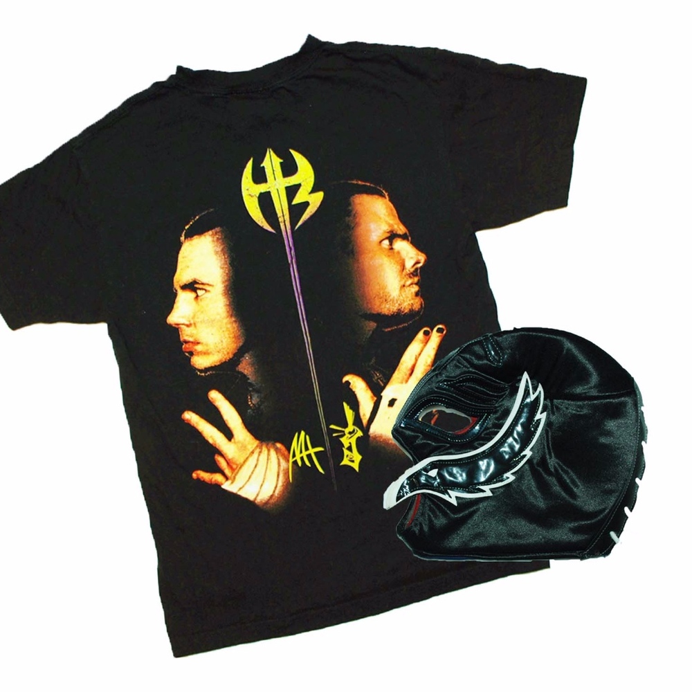 WWE HARDY BOYZ SHIRT + REY MYSTERIO MASK